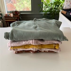 Baby Girl 5 Footie Bundle